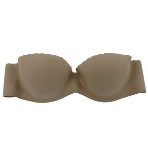 Victorias Secret 32B Bra Angels Secret Embrace Beige Underwire Padded Strapless